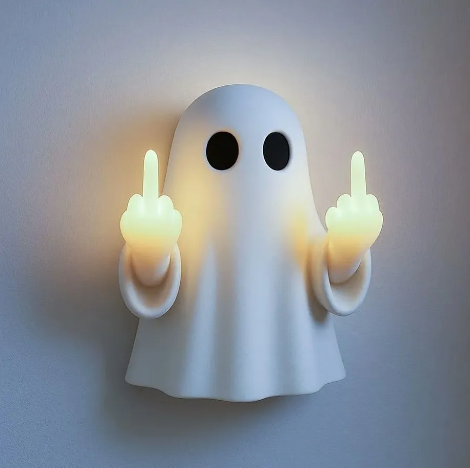 Halloween Ghost Finger Night Light Spooky Ghost Lamp Statue Cute Finger Night Light Ornaments Perfect for Indoor & Porch Halloween Decor 2026 - GBP £16.49 –P3